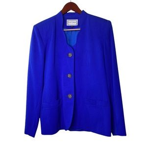 Blue Suitsme Jacket with Gold Buttons - Made in USA - Size 8